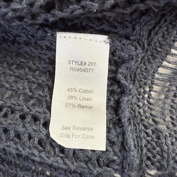 Cabi 286‎ Slate Blue Cottage Cardigan Womens Size XS Open Knit Waterfall - Picture 8 of 10